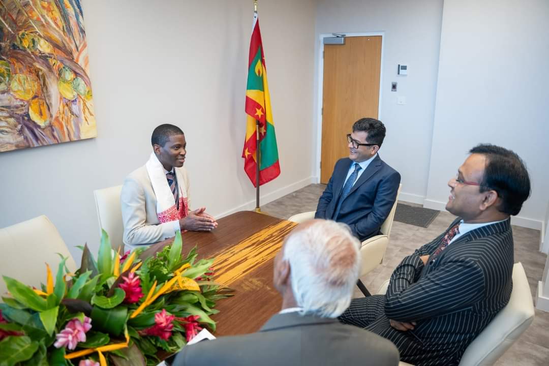 Honourable Minister of State for External Affairs, Shri Pabitra Margherita called on Honourable Dickon Mitchell, Prime Minister of Grenada on 4 October, 2024.